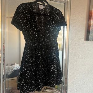 Short black and white Oh Polly polka dot dress